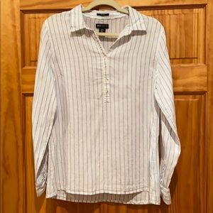 Crisp Blue and White Linen Shirt